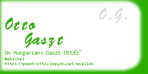 otto gaszt business card